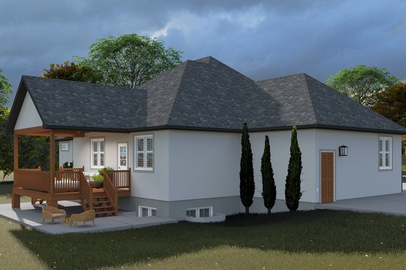 House Design - Exterior - Rear Elevation 2 for Traditional House Plan #1060-221 - 3 bed, 2 bath