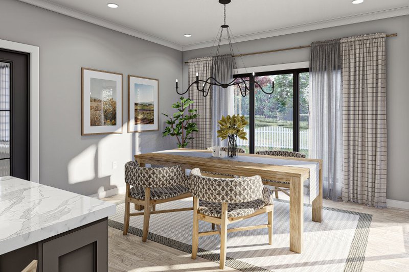House Blueprint - Interior - Dining Room for Colonial House Plan #455-619 - 3 bed, 2.5 bath
