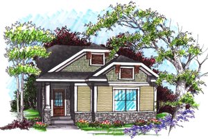 Ranch Exterior - Front Elevation Plan #70-1024