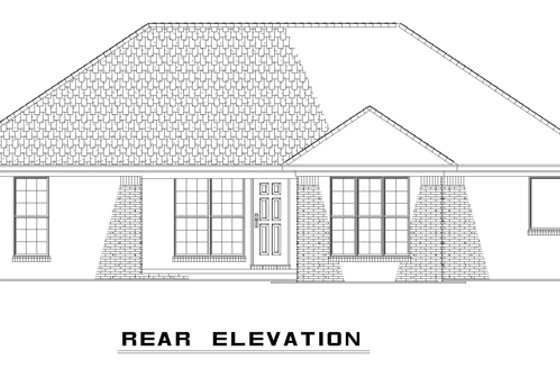 Exterior - Other Elevation for Traditional House Plan #17-3452 - 3 bed, 2 bath