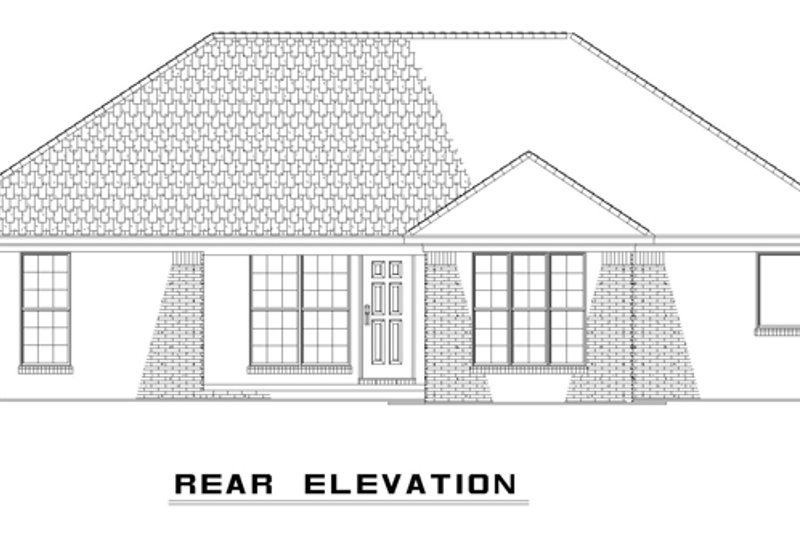 House Design - Exterior - Other Elevation for Traditional House Plan #17-3452 - 3 bed, 2 bath