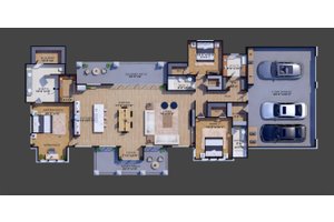 Floor Plan - Main Floor for Ranch House Plan #1110-11 - 3 bed, 3 bath