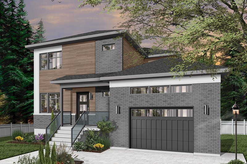 Dream House Plan - Exterior - Front Elevation 4 for Contemporary House Plan #23-2706 - 3 bed, 2.5 bath