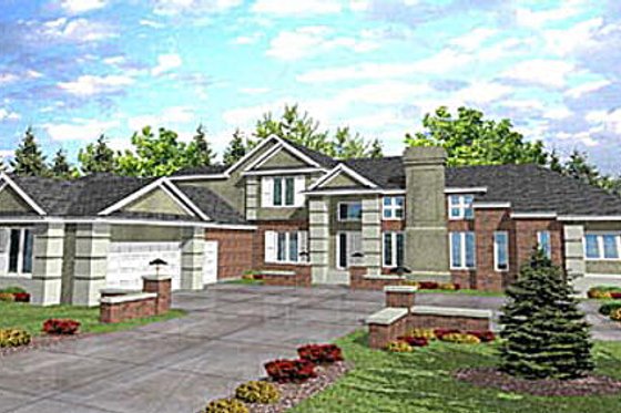 Exterior - Front Elevation for Mediterranean House Plan #50-113 - 3 bed, 1 bath