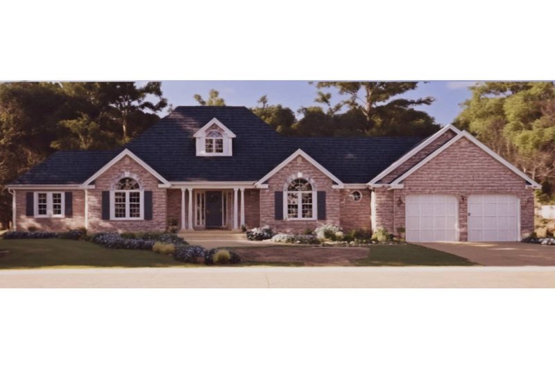 Architectural House Design - Ranch Exterior - Front Elevation Plan #3-153