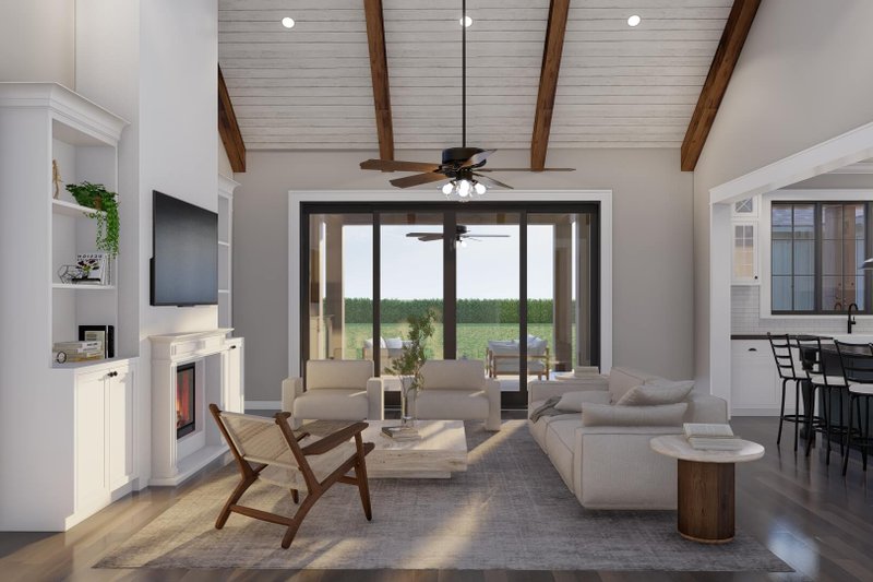 House Plan Design - Interior - Family Room 1 for Farmhouse House Plan #923-450 - 3 bed, 3.5 bath