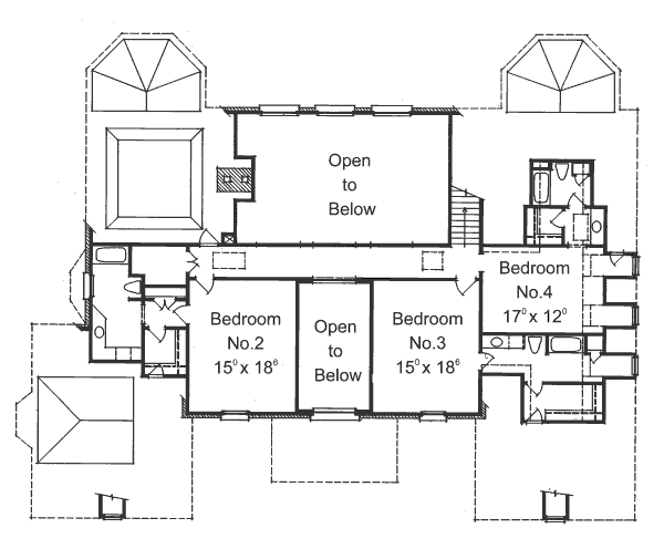 House Design - Colonial Floor Plan - Upper Floor Plan #429-8