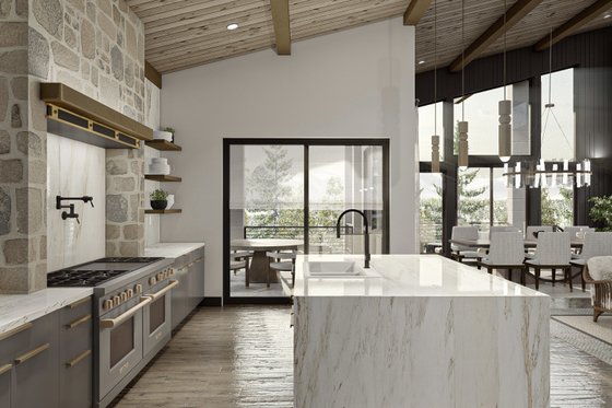 Interior - Kitchen for Modern House Plan #455-292 - 1 bed, 1.5 bath