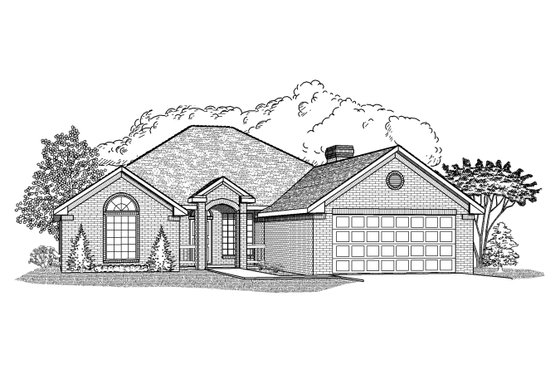 Exterior - Front Elevation for Traditional House Plan #65-319 - 4 bed, 3 bath