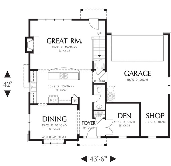 European Floor Plan - Main Floor Plan #48-557