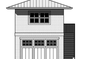 Exterior - Other Elevation for Prairie House Plan #423-54, 0.5 bath