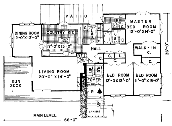 Ranch Floor Plan - Upper Floor Plan #312-559