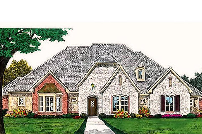 Home Plan - European Exterior - Front Elevation Plan #310-696