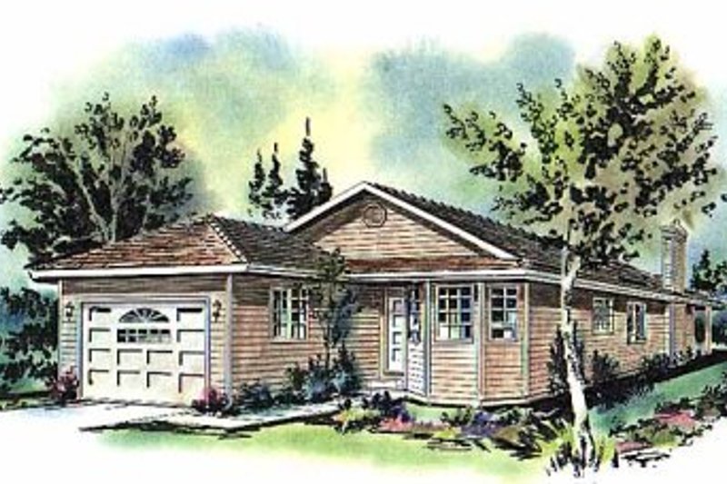 House Blueprint - Ranch Exterior - Front Elevation Plan #18-151