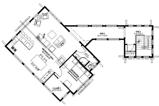 Floor Plan - Upper Floor for Modern House Plan #921-33 - 4 bed, 3.5 bath