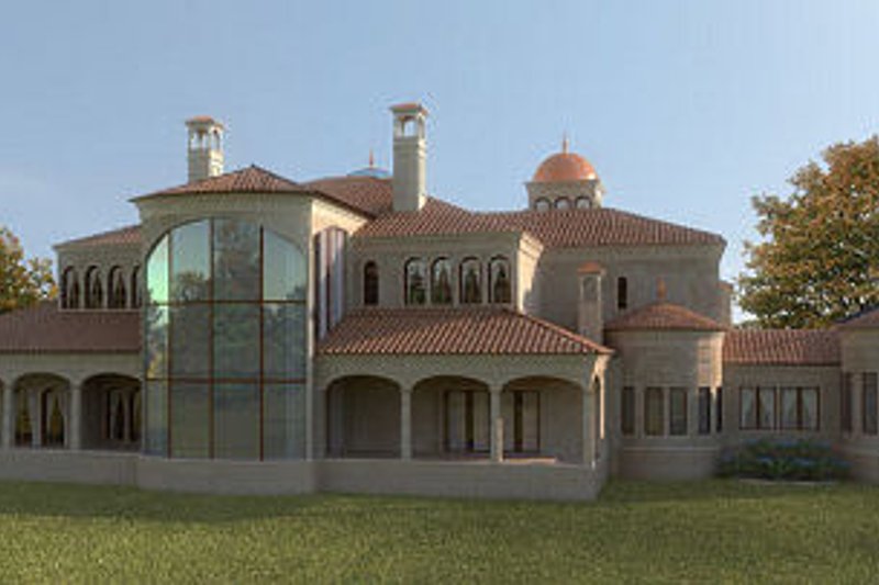 Home Plan - Exterior - Rear Elevation for European House Plan #119-303 - 5 bed, 5 bath