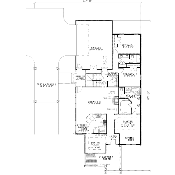 Country Floor Plan - Main Floor Plan #17-2112