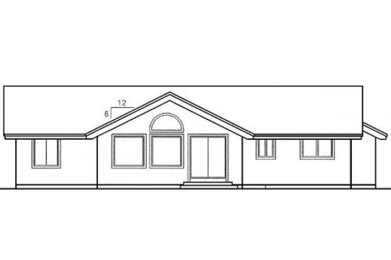 Dream House Plan - Exterior - Rear Elevation for Traditional House Plan #60-498 - 4 bed, 2 bath