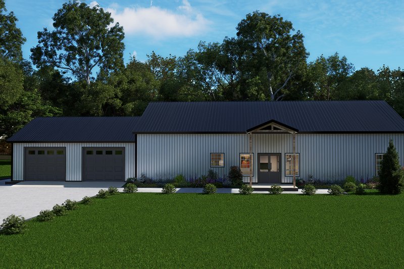 Dream House Plan - Barndominium Exterior - Front Elevation Plan #1107-50