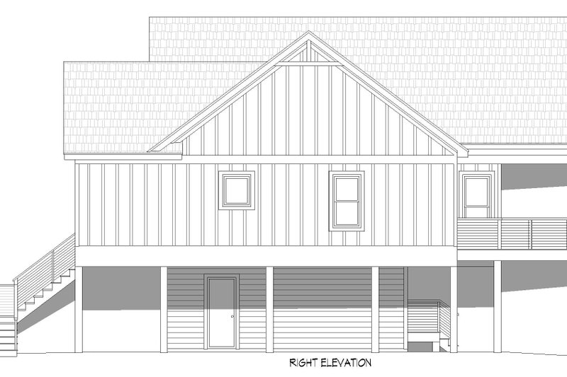 House Blueprint - Exterior - Other Elevation 1 for Beach House Plan #932-1453 - 3 bed, 2 bath