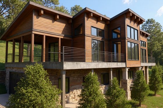 Exterior - Front Elevation 3 for Modern House Plan #921-28 - 3 bed, 3.5 bath