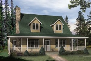 Home Plan - Country Exterior - Front Elevation Plan #22-221