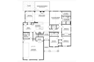 Floor Plan - Main Floor for Traditional House Plan #1071-15 - 3 bed, 3.5 bath