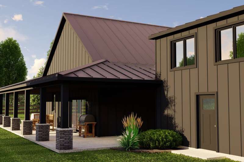 House Blueprint - Exterior - Other Elevation 4 for Country House Plan #1064-242 - 3 bed, 2 bath