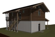 Cabin Style House Plan - 1 Beds 2 Baths 863 Sq/Ft Plan #910-3 