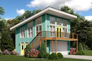 Modern Style House Plan - 1 Beds 1 Baths 650 Sq/Ft Plan #932-654 