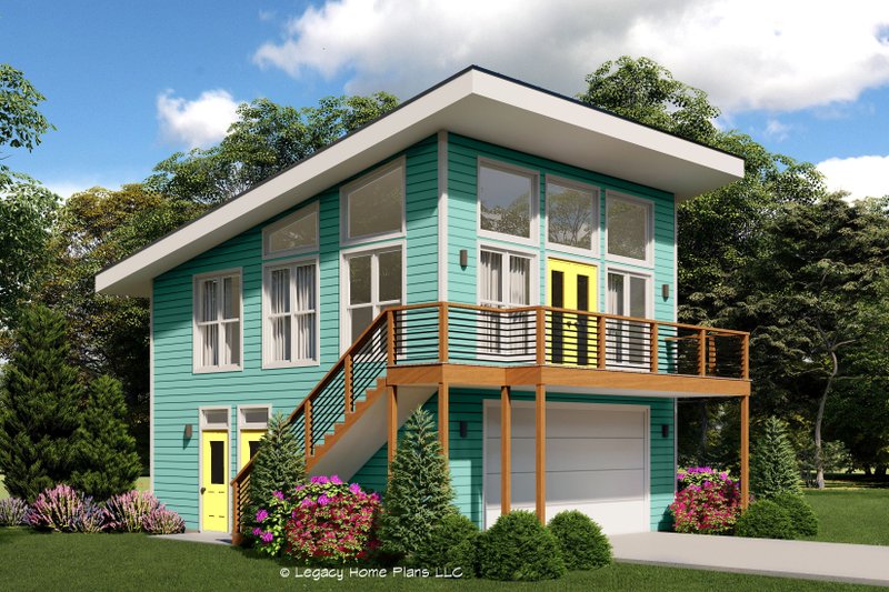 House Blueprint - Modern Exterior - Front Elevation Plan #932-654