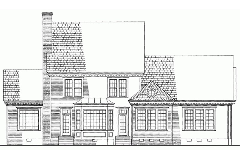 Dream House Plan - Exterior - Rear Elevation for Southern House Plan #137-162 - 4 bed, 3 bath