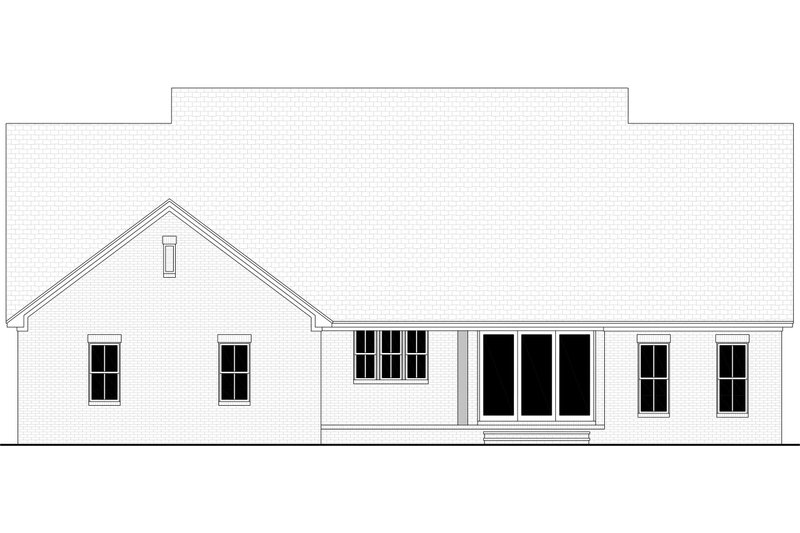 Architectural House Design - Exterior - Rear Elevation for Farmhouse House Plan #430-379 - 4 bed, 3.5 bath