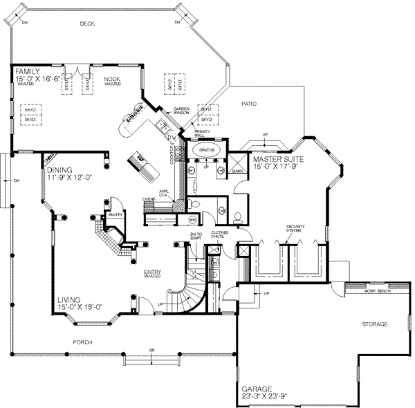 Dream House Plan - Farmhouse Floor Plan - Main Floor Plan #60-200