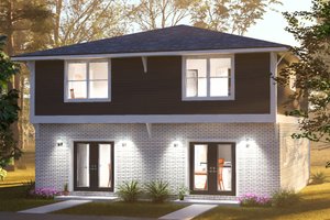 Home Plan - Exterior - Front Elevation for Modern House Plan #513-2492 - 2 bed, 2.5 bath
