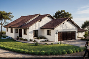 Ranch Style House Plan - 3 Beds 2 Baths 1350 Sq/Ft Plan #515-24 Exterior 