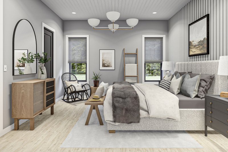 House Design - Interior - Master Bedroom for Barndominium House Plan #455-251 - 4 bed, 2 bath