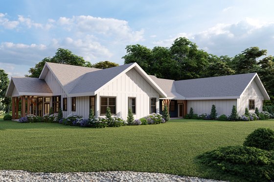 Exterior - Other Elevation for Farmhouse House Plan #124-1363 - 2 bed, 3 bath