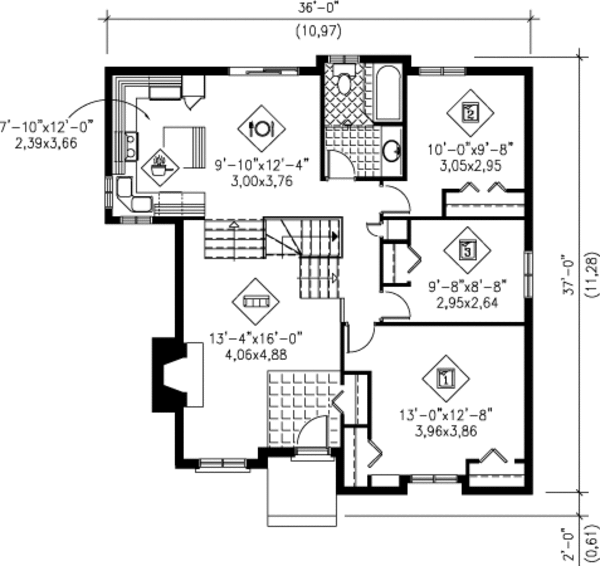 Dream House Plan - Floor Plan - Main Floor Plan #25-4242