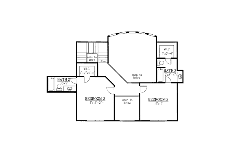 Home Plan - Floor Plan - Upper Floor for European House Plan #437-6 - 4 bed, 4.5 bath