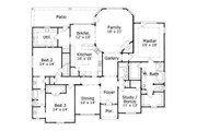European Style House Plan - 4 Beds 3 Baths 3085 Sq/Ft Plan #411-574 