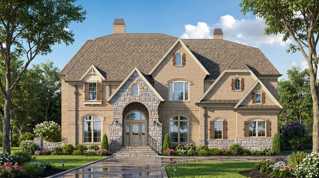 Exterior - Front Elevation 2 for Traditional House Plan #54-704 - 5 bed, 4 bath