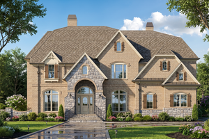 Exterior - Front Elevation for Traditional House Plan #54-704 - 5 bed, 4 bath