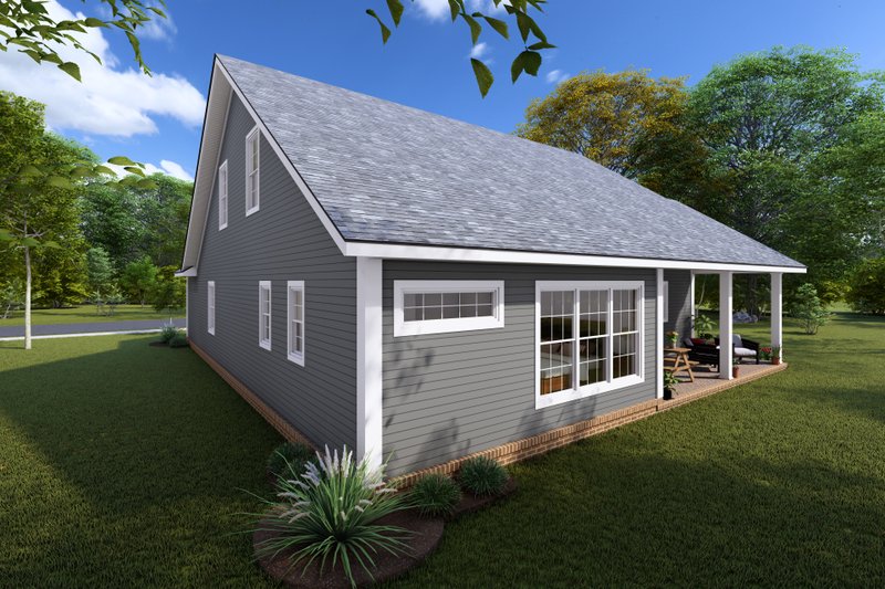 Home Plan - Exterior - Rear Elevation for Cottage House Plan #513-2231 - 4 bed, 2.5 bath