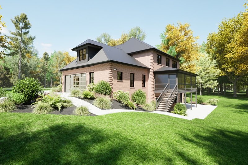 House Plan Design - Exterior - Rear Elevation 1 for Contemporary House Plan #1116-58 - 4 bed, 3.5 bath