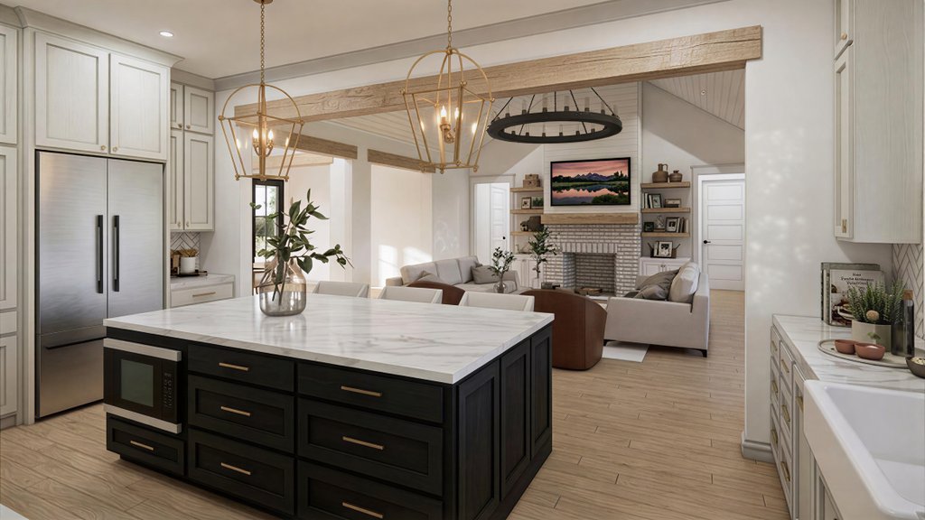Interior - Kitchen 1 for Farmhouse House Plan #1074-133 - 4 bed, 3.5 bath