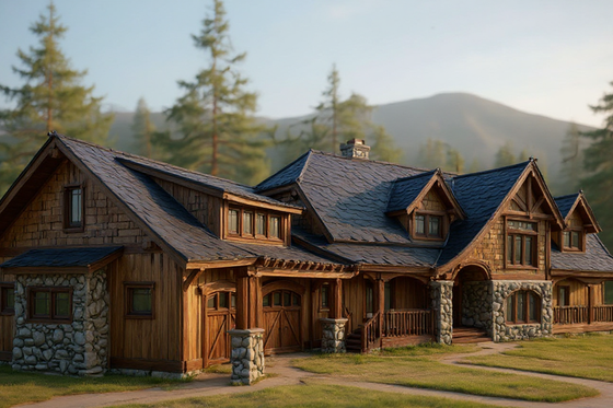 Exterior - Front Elevation for Craftsman House Plan #921-8 - 3 bed, 3.5 bath