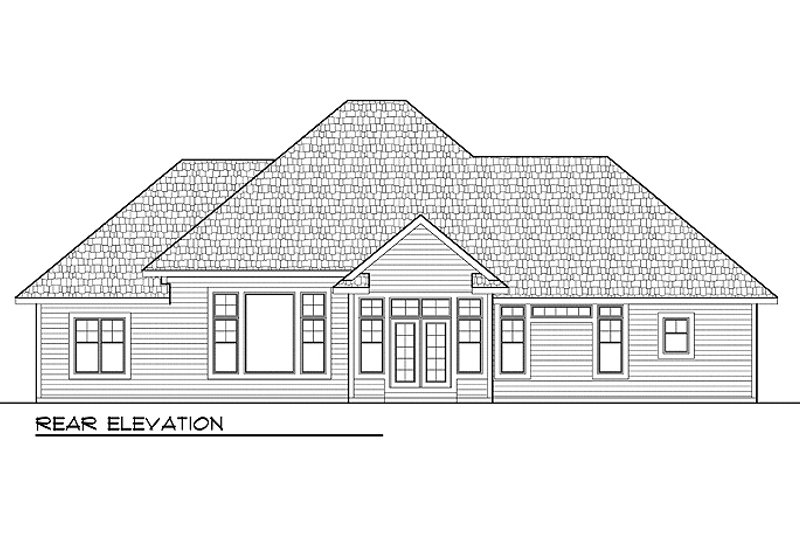 Dream House Plan - Exterior - Rear Elevation for Craftsman House Plan #70-986 - 3 bed, 2 bath
