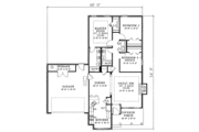 Traditional Style House Plan - 3 Beds 2 Baths 1294 Sq/Ft Plan #17-1119 