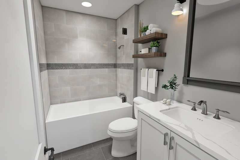House Blueprint - Interior - Bathroom 1 for Farmhouse House Plan #51-1291 - 4 bed, 4 bath